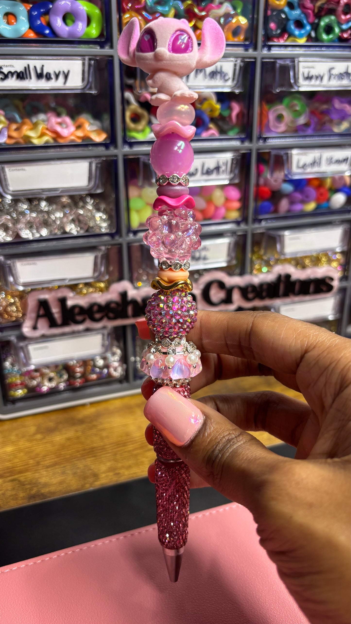 Character Beaded Rhinestone Pen