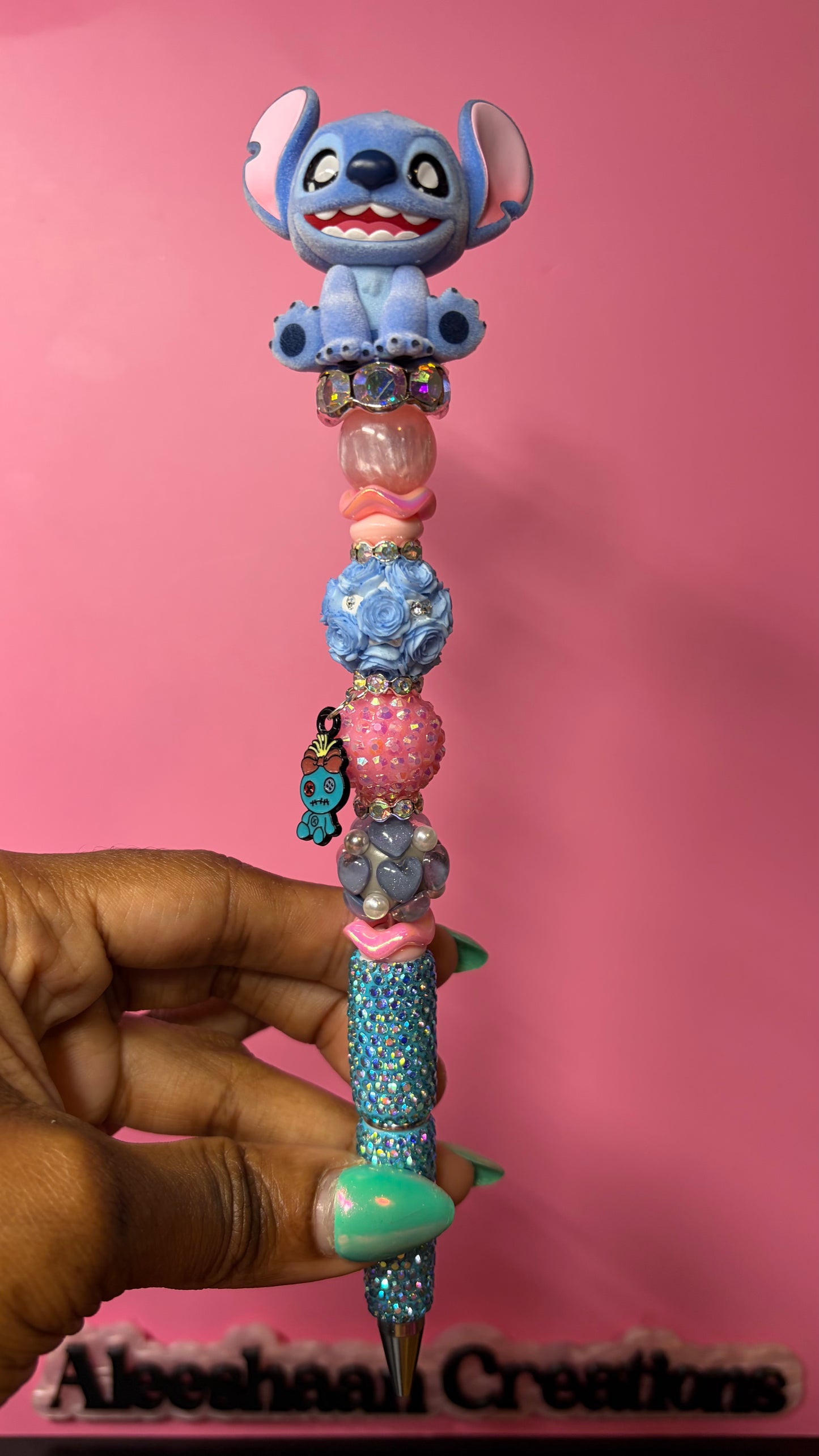 Alien Inspired Beaded Rhinestone Pen