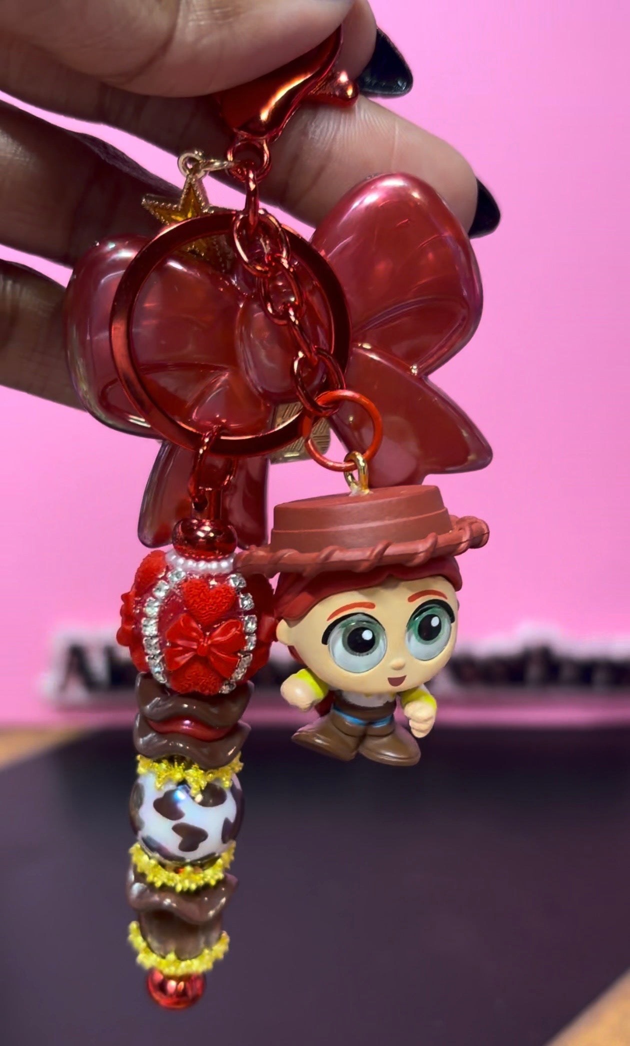 Toy Cowboy & Friends Beaded Keychains