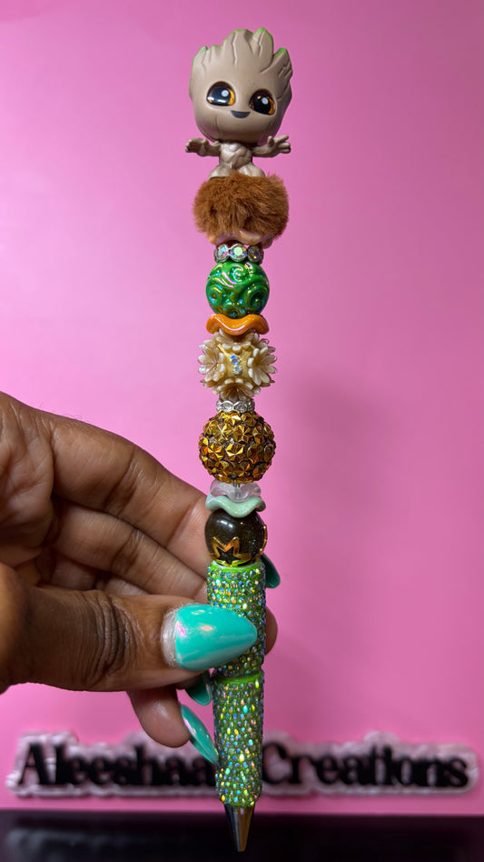 Tree Baby Inspired Beaded Rhinestone Pen