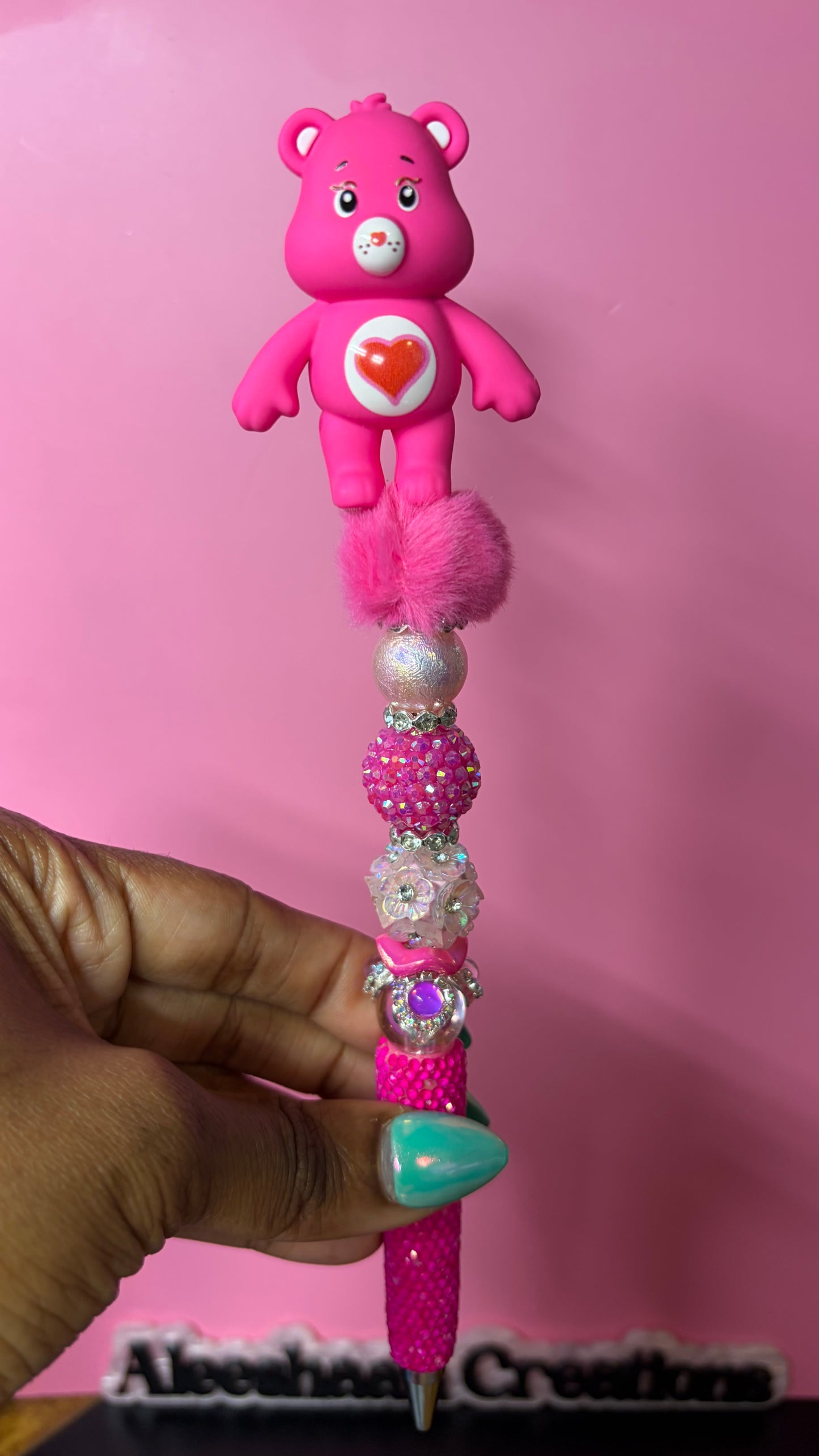 Rainbow Bear Beaded Rhinestone Pens