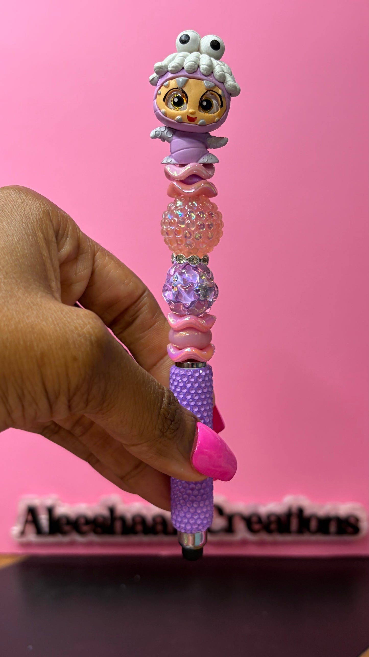 Purple Monster Decorative Stylus Pen