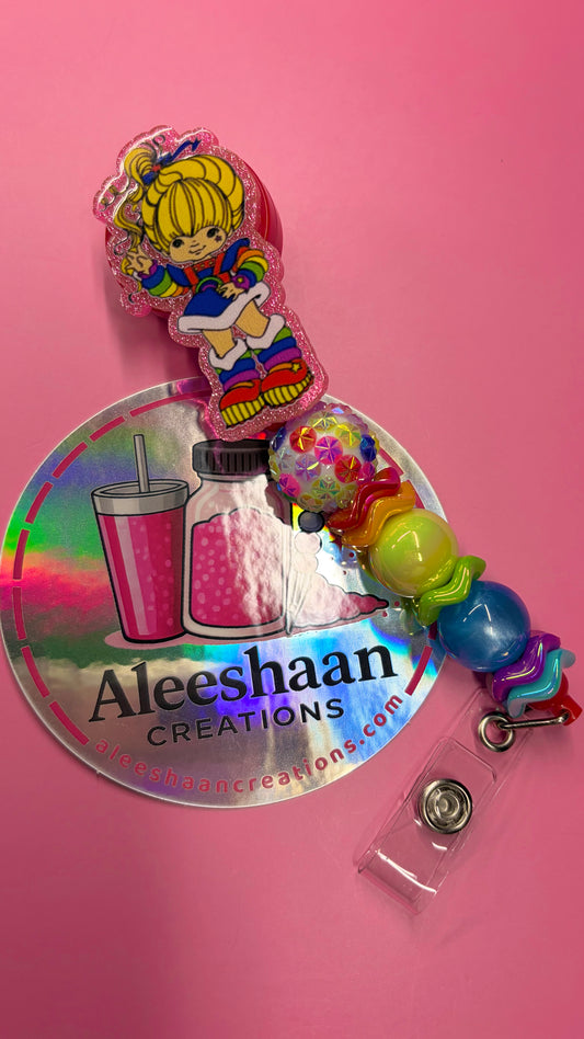 Rainbow Girl Decorative Badge Reel