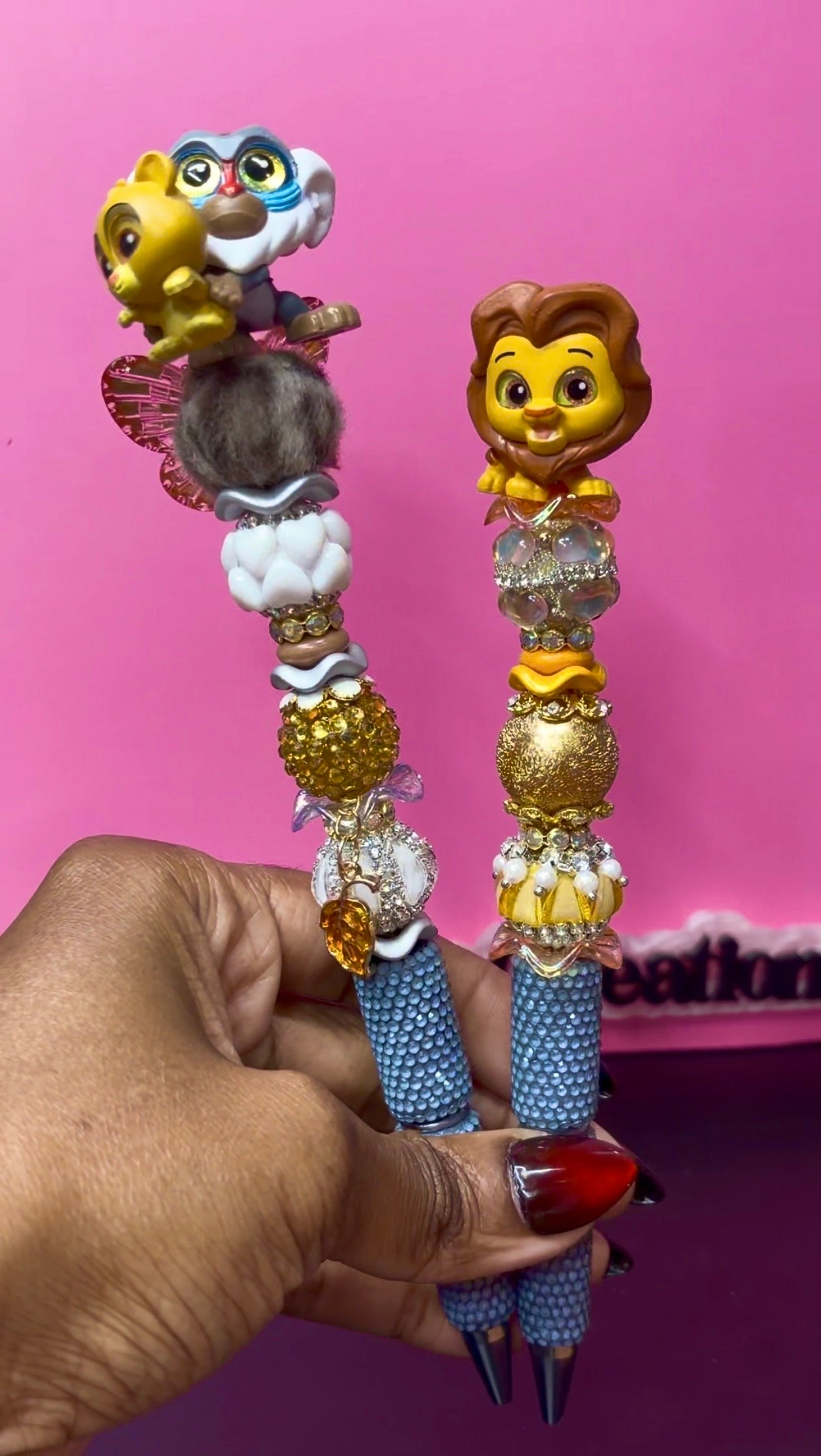 Lion Rhinestone Pens