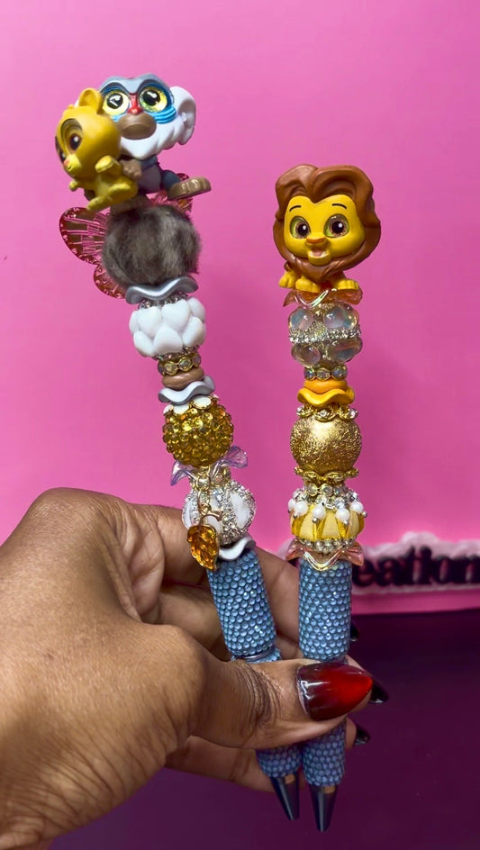 Lion Rhinestone Pens