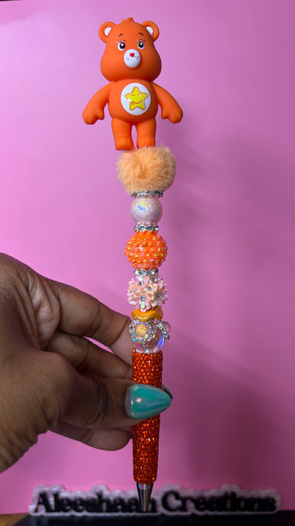 Rainbow Bear Beaded Rhinestone Pens