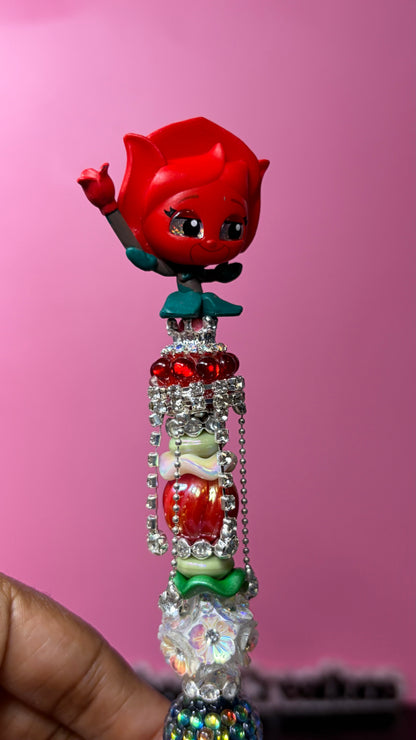 Rose Girl Inspired Beaded Rhinestone Pen