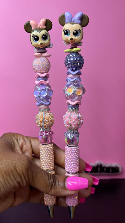 Mouse Girl Decorative Rhinestone Pens