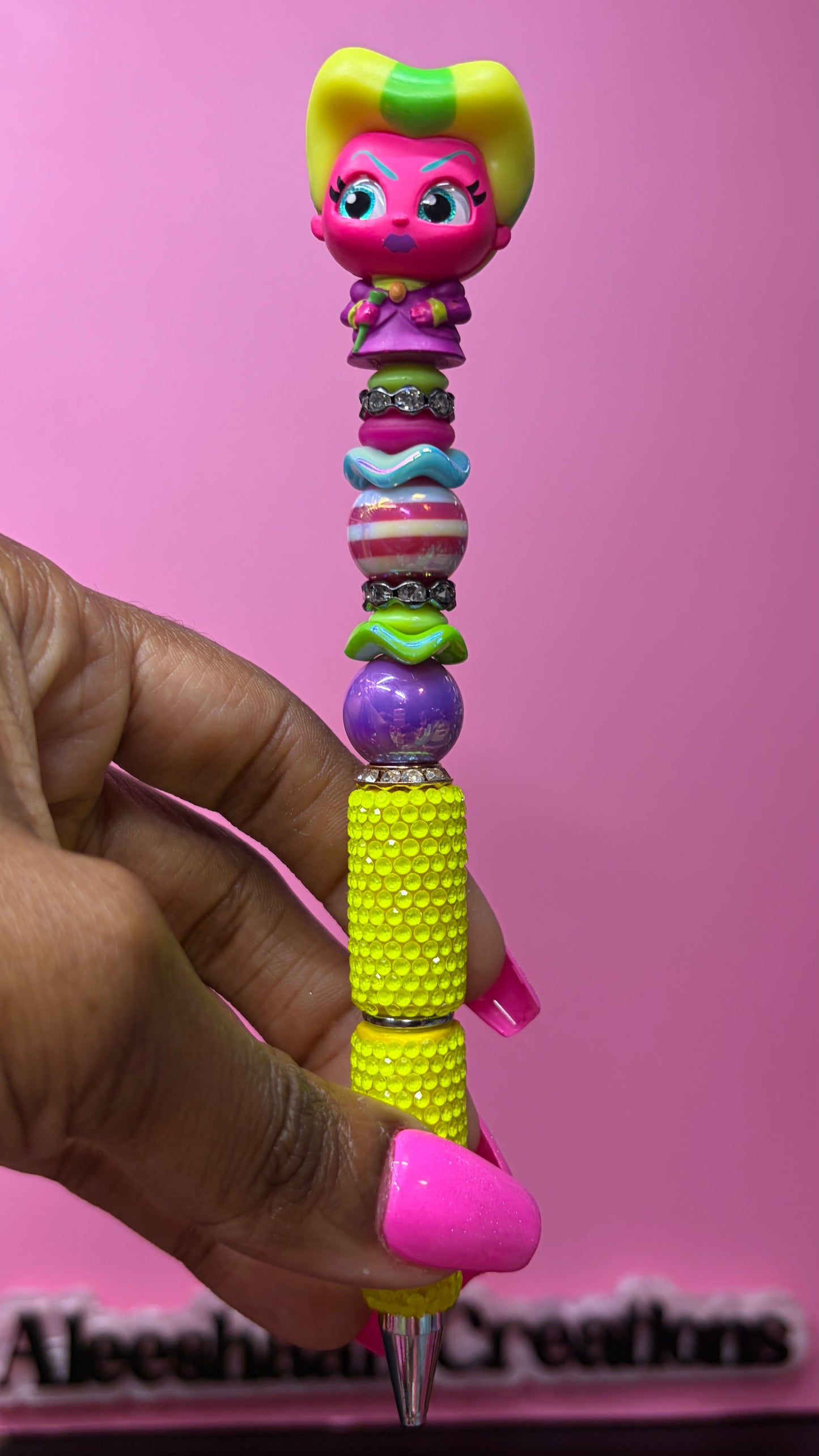 Neon Villain Beaded Rhinestone Pens