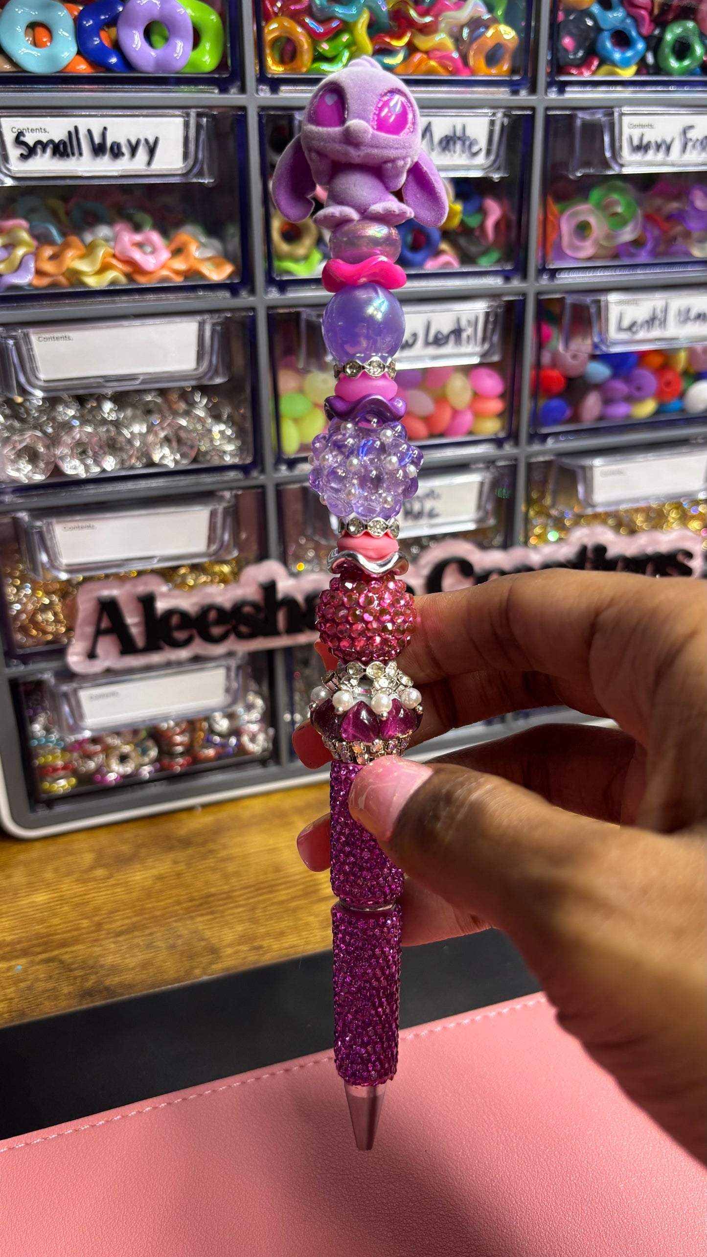 Character Beaded Rhinestone Pen