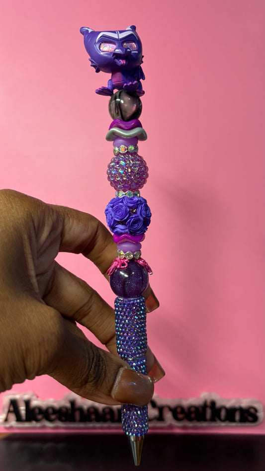 Purple Villain Inspired Beaded Rhinestone Pen