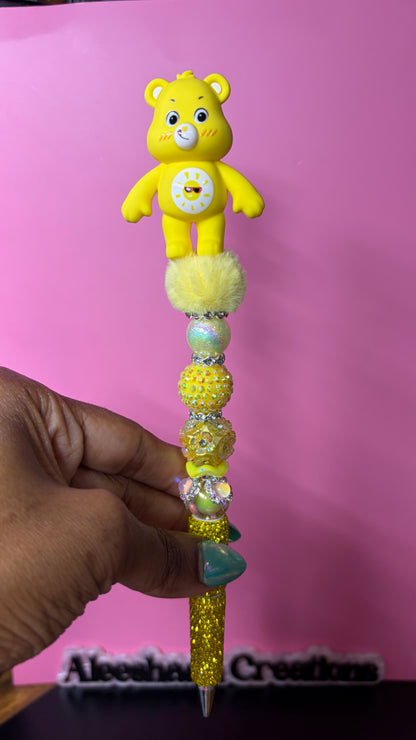 Rainbow Bear Beaded Rhinestone Pens