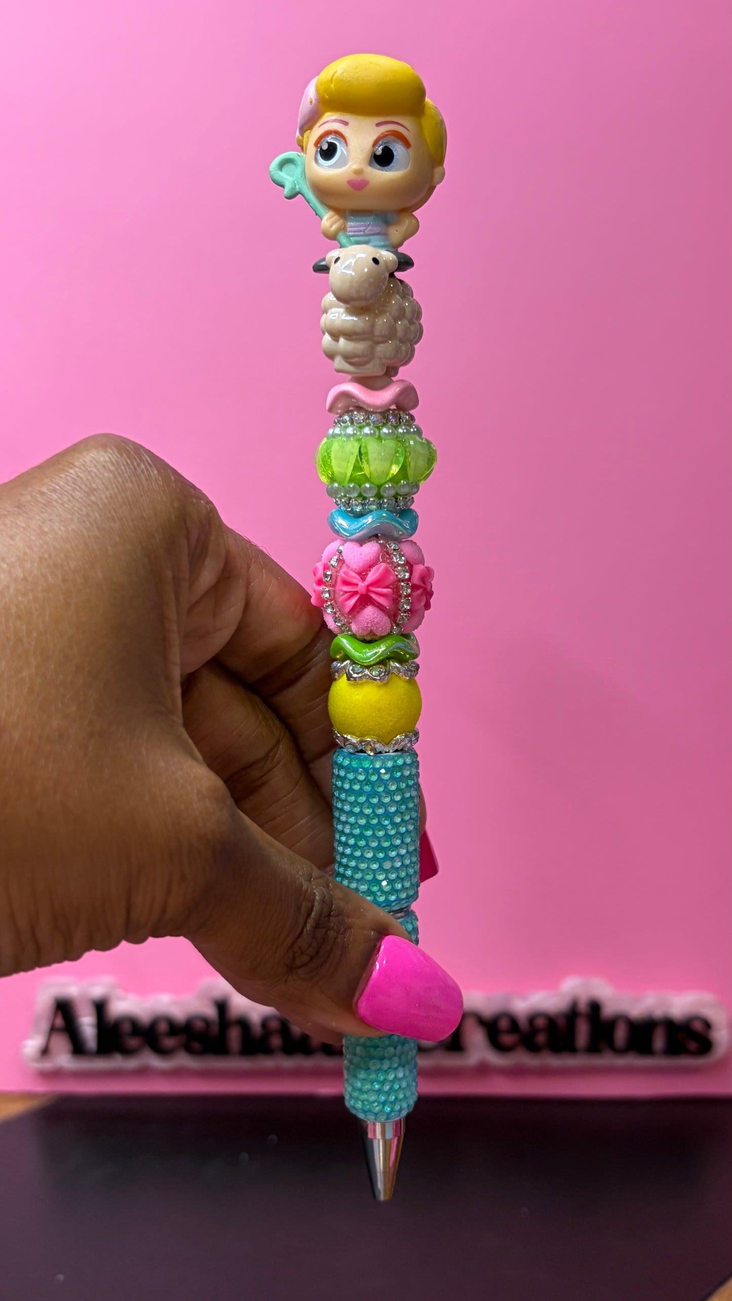Shepherd Girl Decorative Rhinestone Pens