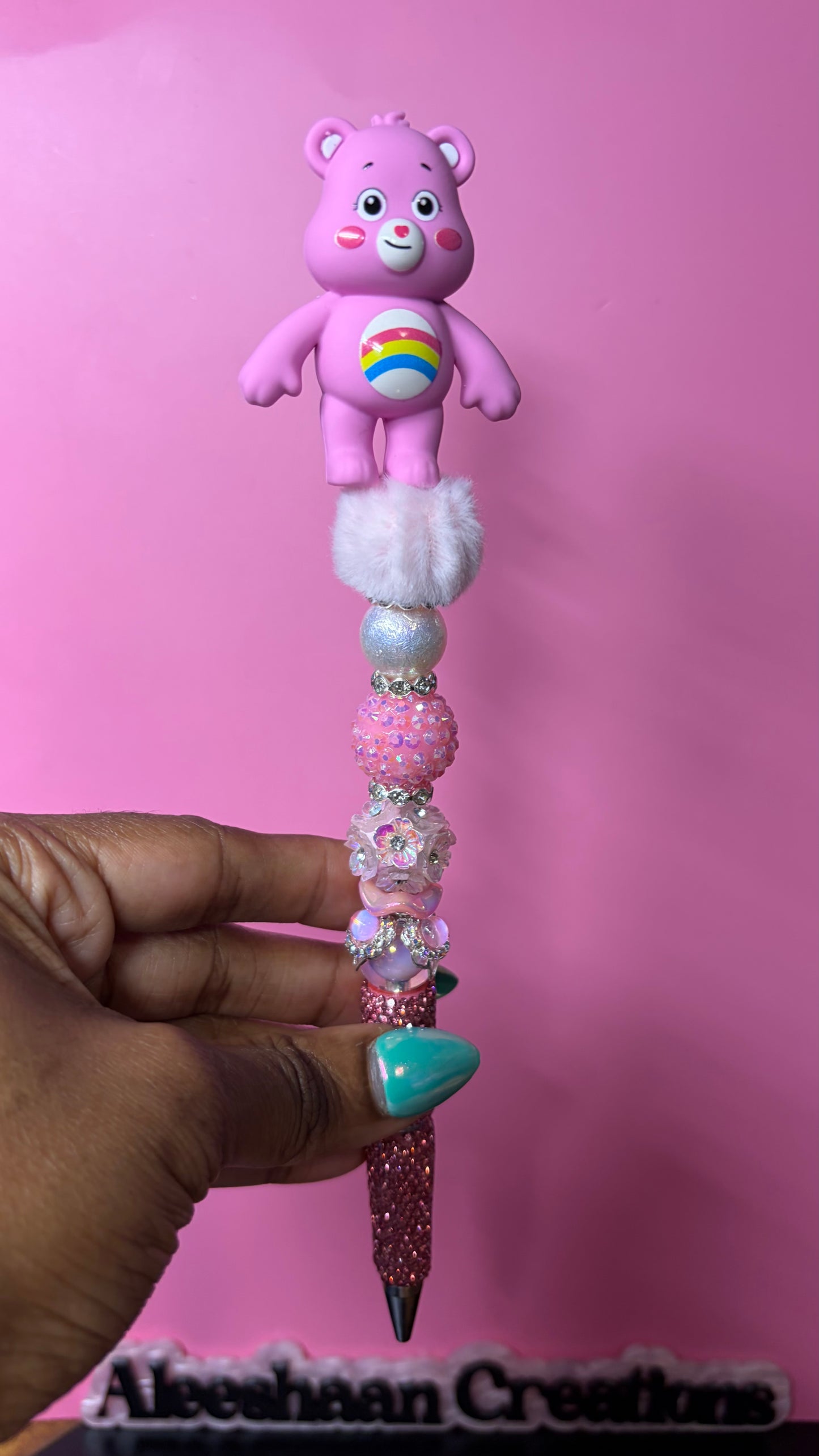 Rainbow Bear Beaded Rhinestone Pens