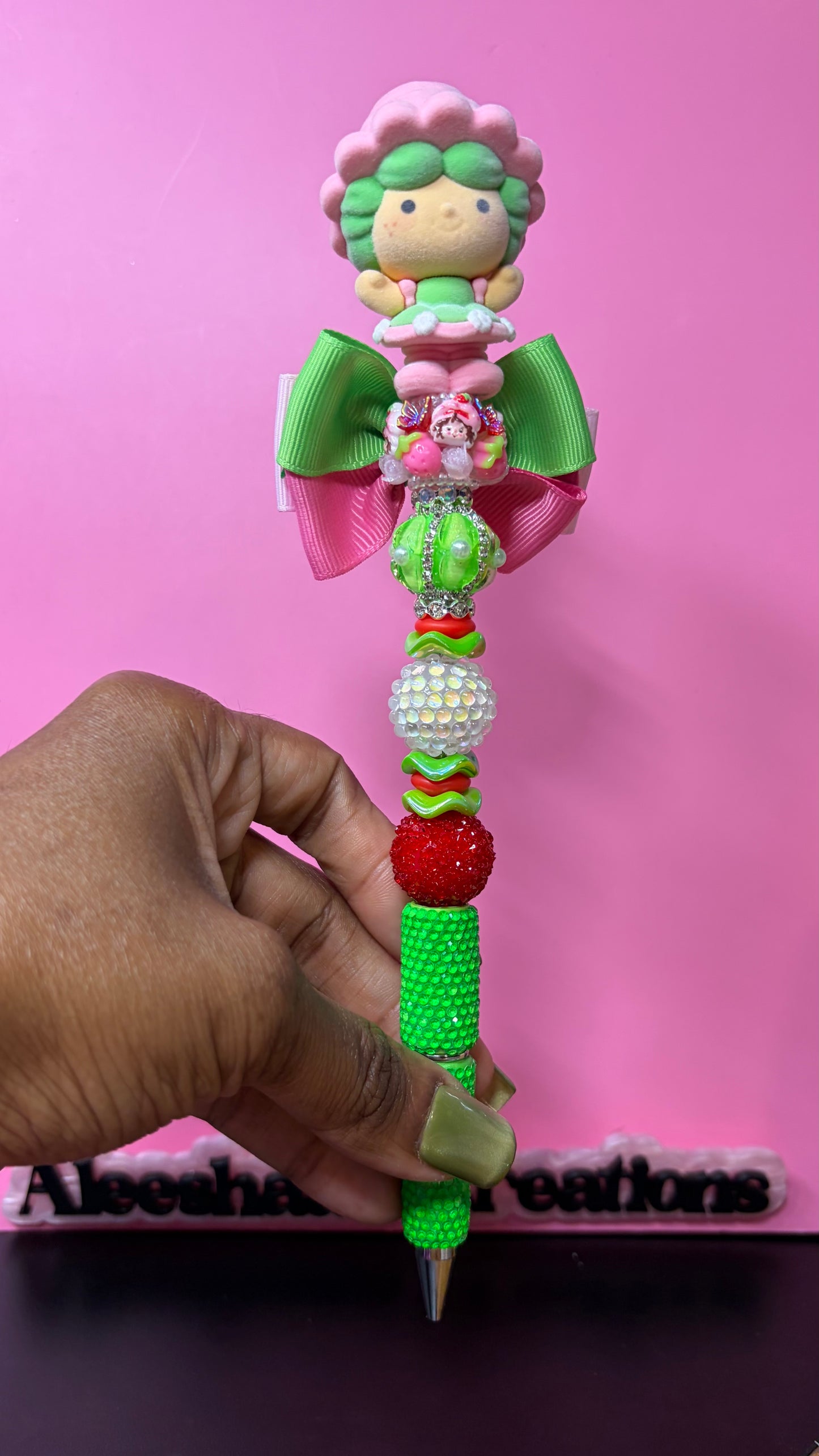 Strawberry Girls Beaded Rhinestone Pens