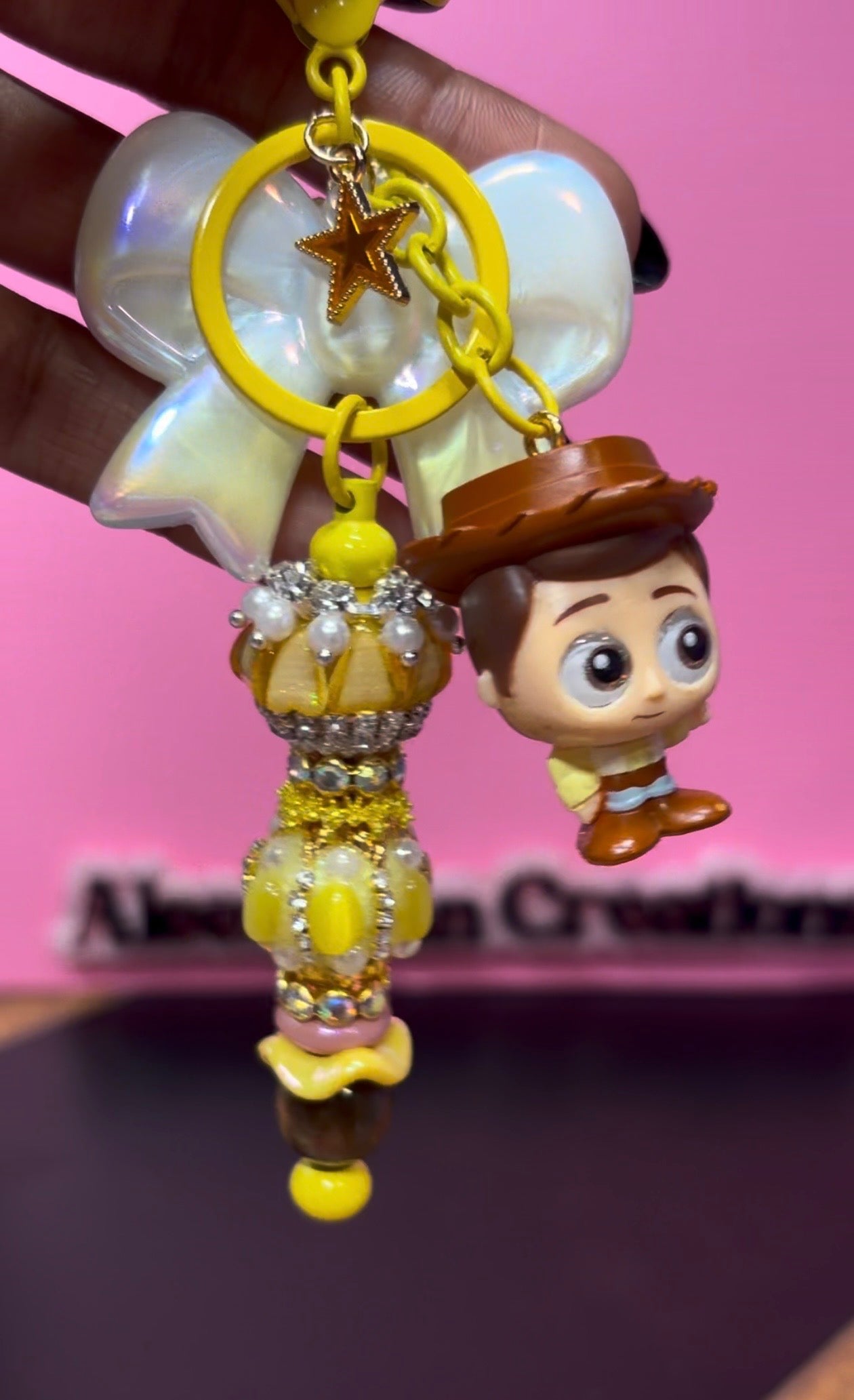 Toy Cowboy & Friends Beaded Keychains