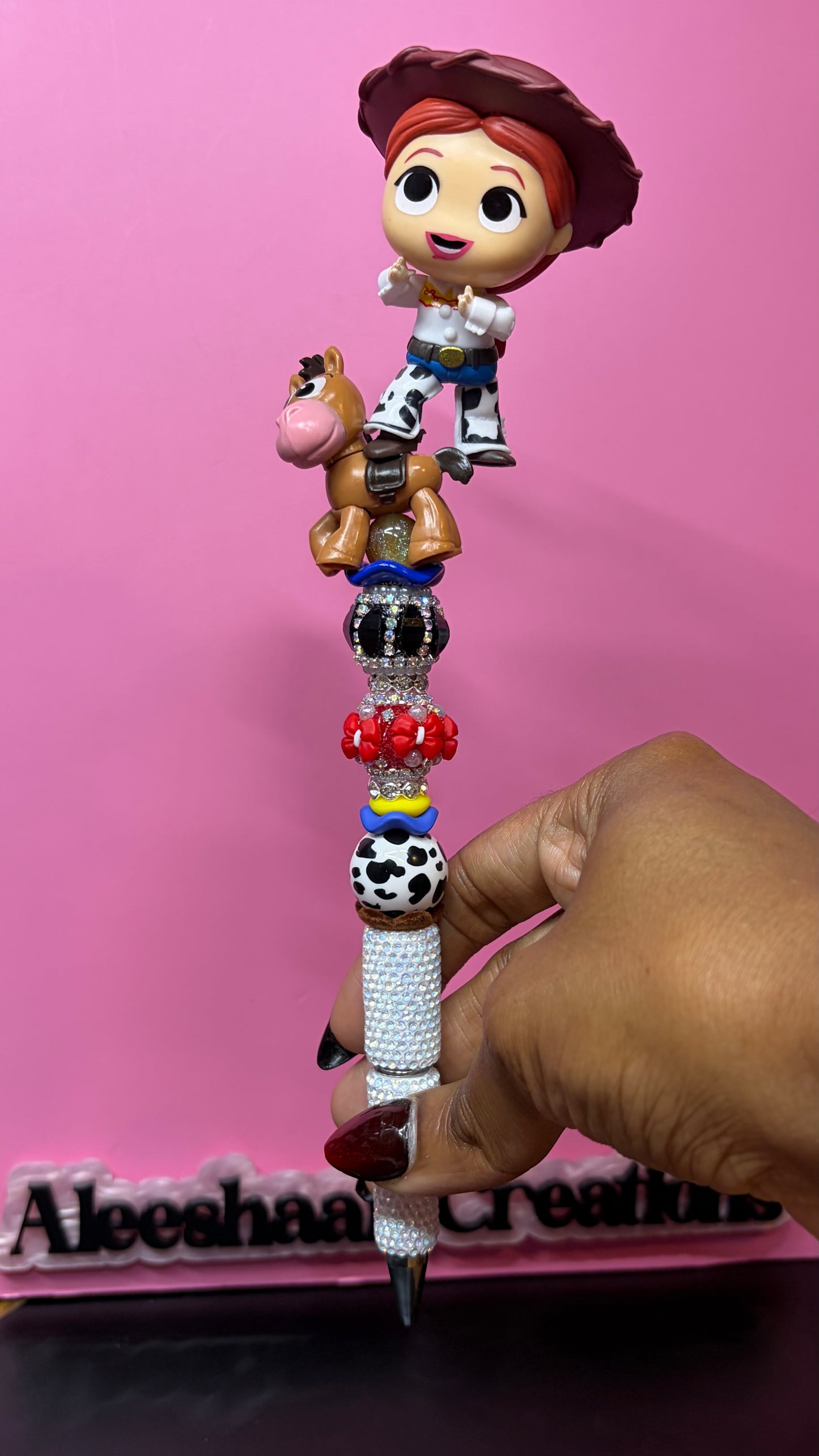 Cowboy & Space Ranger Beaded Rhinestone Pens