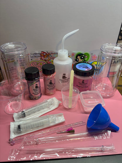 DIY Snow Globe Cup Kit - 16 oz Acrylic (Set of 2)